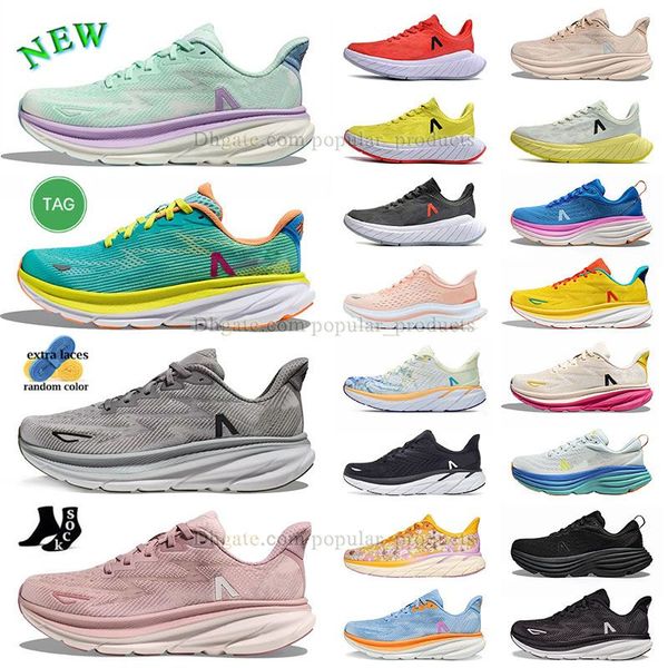 Cyclamen Sweet Kawana Carbono X Mach Sapatos ao ar livre Mens Mulheres Dhgate Branco X2 Clifton 9 Treinadores Bondi 8 Coastal Sky Vibrante Laranja Preto Vermelho Harbour Mist Sneakers