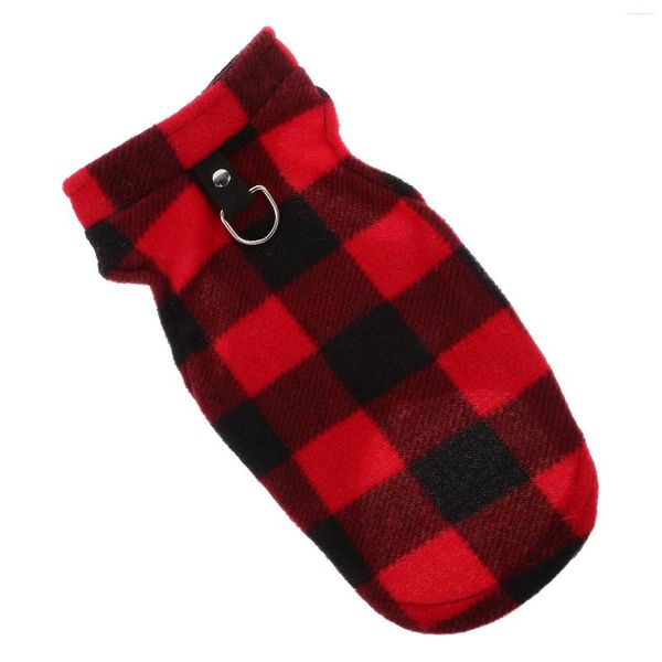 Abbigliamento per cani Maglione Gilet invernale Felpa con cappuccio per animali domestici Cani Forniture senza maniche Comoda giacca in pile con anello a D