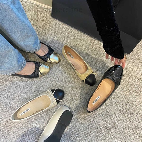 Sıradan Ayakkabı Kelebek Knot Kadın Loafer Ayakkabıları Moda Sığ Kaydırdı Bayanlar Konfor Yumuşak Sole Flats 2024 Bahar Bayan Konfor Ayakkabı T240323