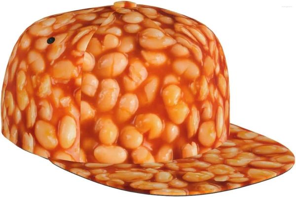 Cappellini con stampa cibo divertente Cappello snapback con stampa di cibo stile hip-hop Cappelli con fattura piatta per adolescenti Berretto da baseball regolabile Trucker