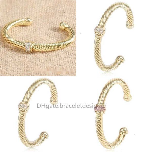 polsino alla moda Top braccialetto di design di lusso regalo di fascino unisex hip hop oro donna uomo bracciali cubani catena braccialetto coppia gioielli 7MM cavo intrecciato palla