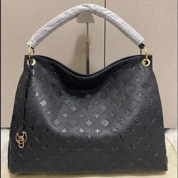 Borsa di design di lusso bohémien Damier azur Artsy in rilievo fiore nero Borsa da donna in pelle Borse a tracolla Borsa da donna con pochette Borsa a mano portamonete femminile