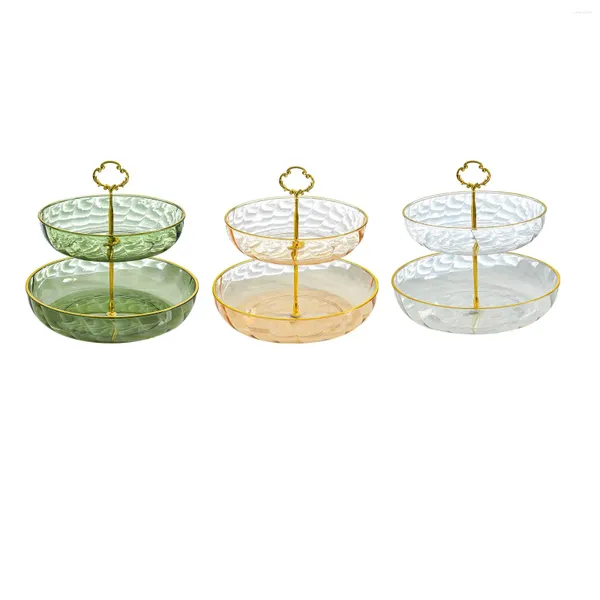 Pratos suporte de bolo suporte de pastelaria de mesa de 2 camadas para decoração de casa cozinha sala de jantar