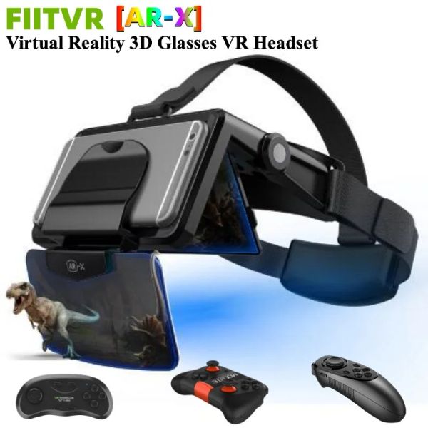 Dispositivos ARX VR Óculos de Realidade Virtual Óculos 3D HD IMAX Game Cardboard VR Headset para 4.76.3 