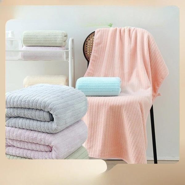 Полотенце Большие банные полотенца 140x70 см, впитывающие душ, пляжный мягкий халат для спа-салона, купальный халат для дома El