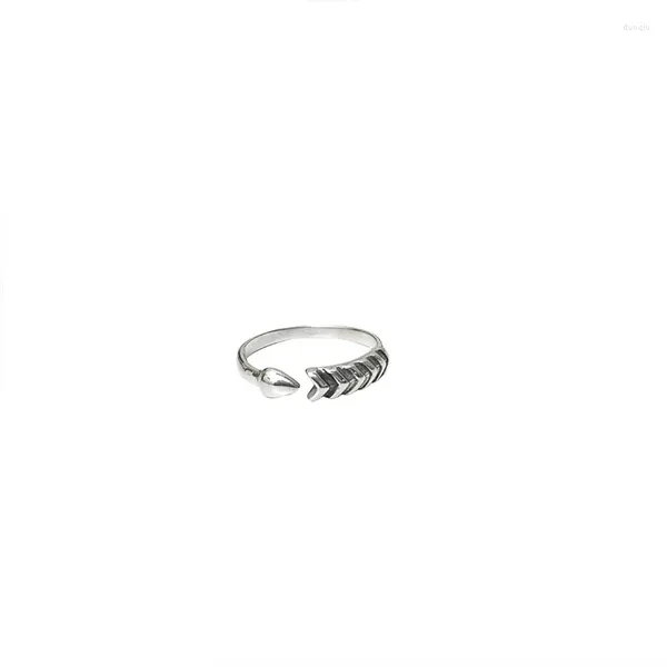 Cluster-Ringe, Amors Schwert, offener Ring für Damen, 925er Sterlingsilber, personalisiertes Design, Ins kalte Wind-Zeigefinger-Flut