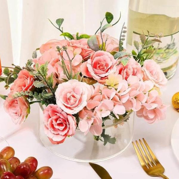 Вазы, прозрачная акриловая ваза для цветов, настольная цветочная центральная часть, простая декоративная современная многофункциональная 12 отверстий для домашнего свадебного декора