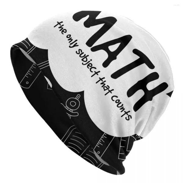 Berets professores de matemática presentes crânios gorros bonés hip hop inverno homens chapéu de malha adulto unisex geek ciência matemática bonnet chapéus