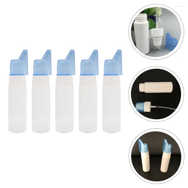 Vorratsflaschen 5 Stück 70 ml Nasenspraygerät Leere Behälterhalter Nasen-ABS-Kunststoffunterteilung