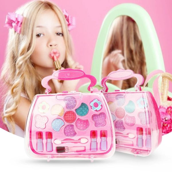 Set per bambini borsette per campeggio di bellezza set di scatole per il trucco set di ombretti per occhiali e innocuo trucco principessa regalo giocattoli di moda regalo