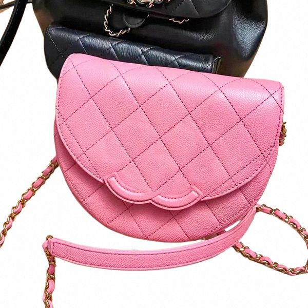 Rosa Fi Pequeno Cross Body CC SaddleShoulder Bags Genuine Leather Lady Sling Chain Designer Clutch Bags Totes Bolsa Flap Womens Mens Quilted Luxu 78d3 #