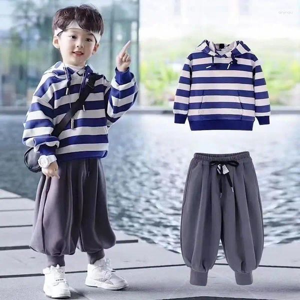 Kleidung Sets Jungen und Mädchen Herbst Winter Modelle 2024 Koreanische Baby Sport Coole Hübsche Gepolsterte Verdickte Pullover Hosen Anzug