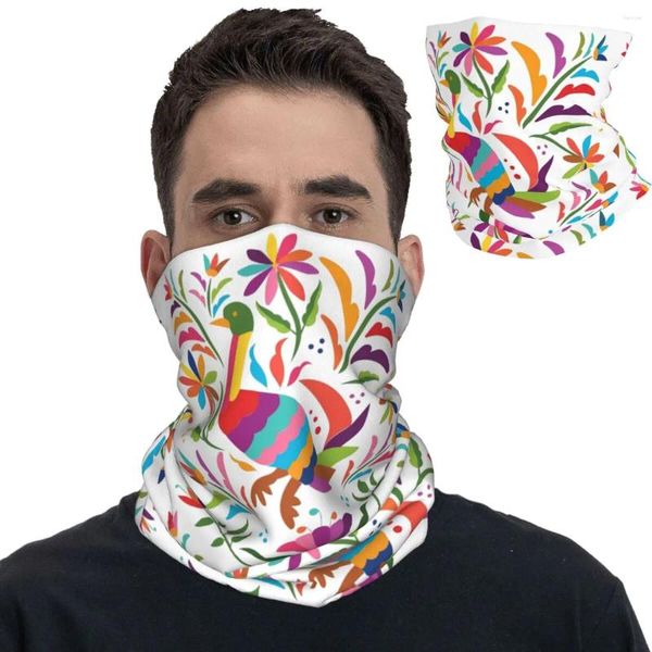 Lenços mexicano otomi pato colorido arte bandana pescoço capa impressa máscara cachecol quente headband pesca para homens mulheres adulto lavável