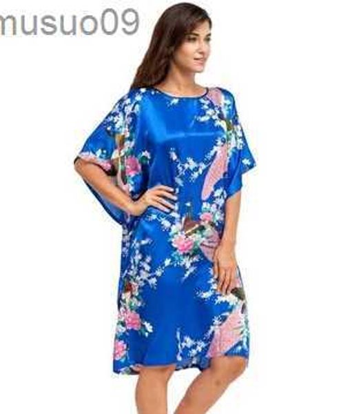 Домашняя одежда высококачественная китайская женская шелковая платье домашнее домашнее платье летние повседневные пижамы плюс размер 6xl A-073L2403