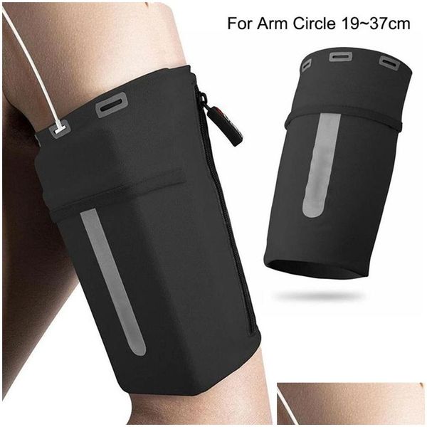 Outdoor-Taschen Sport Telefon Arm Reflektierende Mobiltelefontasche Fitness Anti-Diebstahl-Armband Tasche Workout Laufen Radfahren 4-7 Zoll Mobile D DHF6U