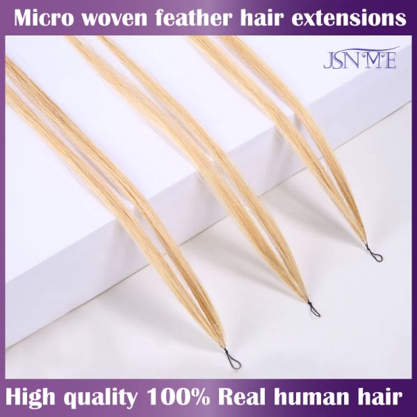 Extensões Micro Feather Human Hair Extensions Microleop New 100% Real Natural Human Human Strand duplo 1,6g 1424 polegadas loira marrom preta marrom