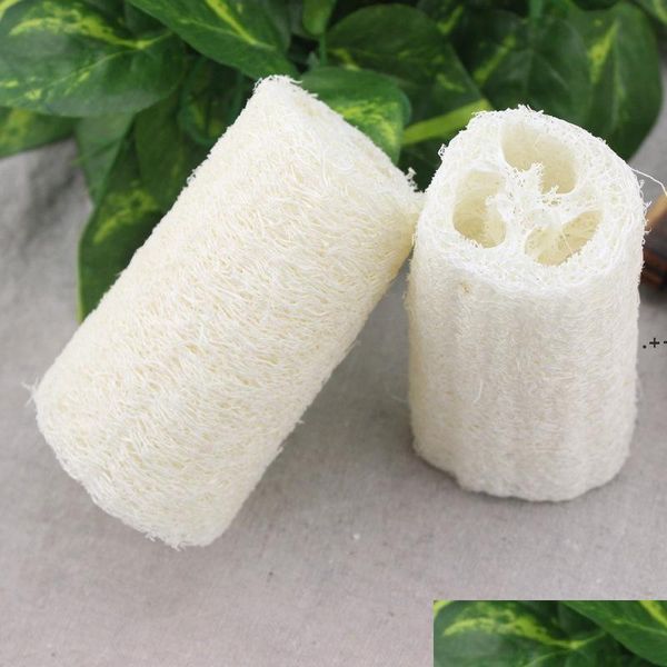 Esponjas Esfregões 4 polegadas Natural Flatten Loofah Prato Limpeza Escova Louça Bola Lavagem Esponja Banho Chuveiro Ferramenta Jja9591 Otvky