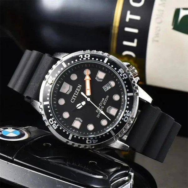 Armbanduhren Mode Promaster Diver Series Eco-Drive Herren-Quarz-Dreistift-Kalenderbanduhr mit Geschenkbox