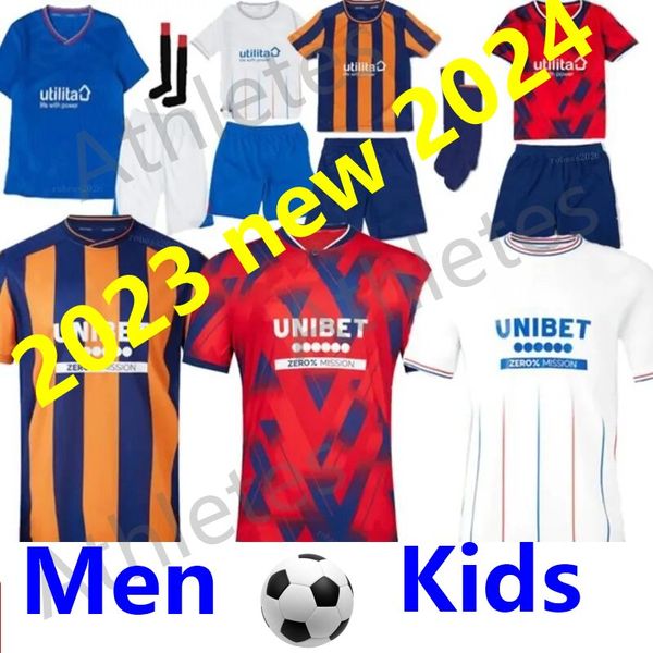 23 24 Colak Rangers Football Jersey 2023 2024 via Glasgow Roofe Lundstram Tavernier Kent Tillman FC Fashion Jr Men's Kid Kit Boys