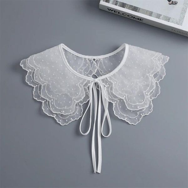 Papillon da donna colletto finto bianco camicia staccabile vintage camicetta autunnale maglione bavero falso top cravatte