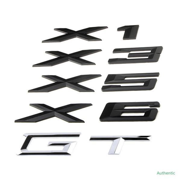 Estilo tronco traseiro do carro x1 x3 x5 x6 gt letras número adesivo para bmw e53 e70 e71 e72 e83 e84 f15 f16 f25 f48 f49 g05 placa de identificação1252580