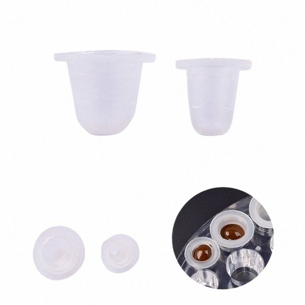 djbs 1000 PCS Descartável Tatuagem Silice Ink Cup Maquiagem Permanente Pigmento Titular Claro Ctainer Cap Tatuagem Accories Ferramenta f6LH #