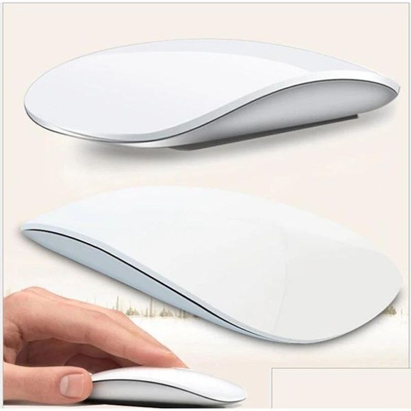 Ratos ergonômicos trathin mouse bluetooth óptico 1000 dpi 2.4g arco sem fio toque mágico com receptor usb para ipad livro entrega de gota co ot9pt