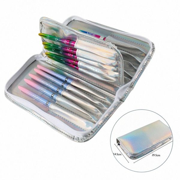 Angnya 1 pz Aurora Sier Nail Brush Storage Bag impermeabile portatile pittura cosmetica penna borsa a mano trucco manicure strumento di archiviazione 92B5 #