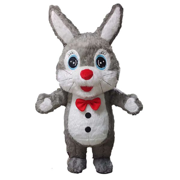 Costumi mascotte 2m / 2.6m Iatable Costume da coniglio Adulto Furry Hare Blow Up Vestito da mascotte Walking Easter Bunny Fancy Dress per Intrattenimenti