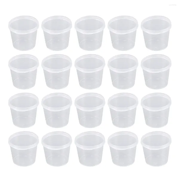 Одноразовые чашки, соломинки, 5 мл/40 мл, кастрюли для соуса, контейнеры для еды, приправы с крышками, десертная чашка, маленький пластик