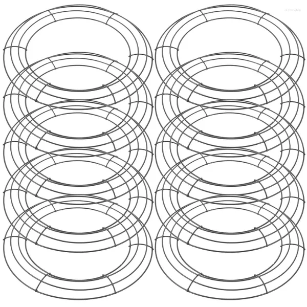 Декоративные цветы 10 шт. Обруч-гирлянда DIY Рамка для венка Круглая стойка в форме ремесел Металлические рамы Инструмент для изготовления форм Железные принадлежности Цветочные