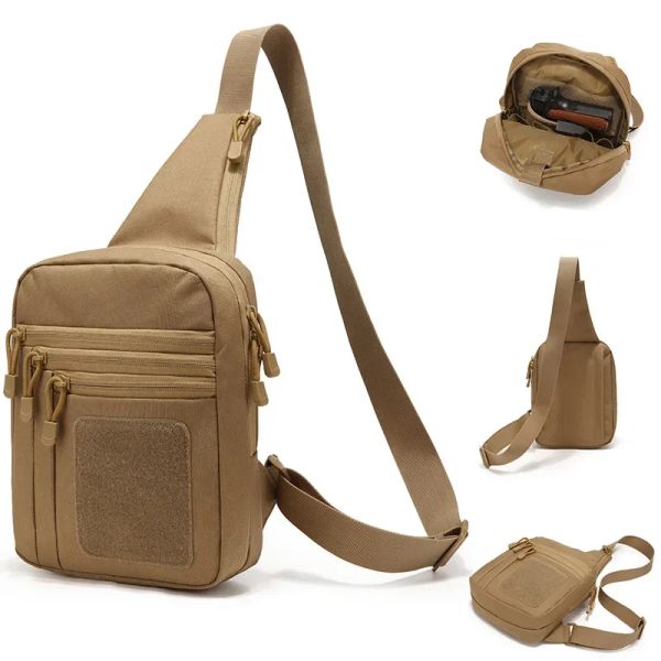 Taschen Taktische Schulter Chests Bag Pistolenholster versteckte Trage Schlinge Crossbody Range Cabrio -Rucksack für Jagdcamping