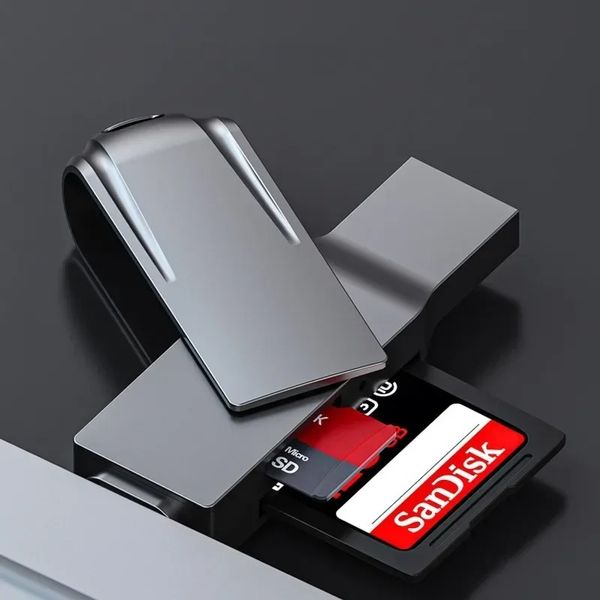 2024 OTG Type C SD TF Card Reader 6 в 1 USB 3.0 Адаптер для флэш-накопителя Micro USB Высокоскоростная передача данных 5 Гбит/с Многофункциональное устройство считывания карт