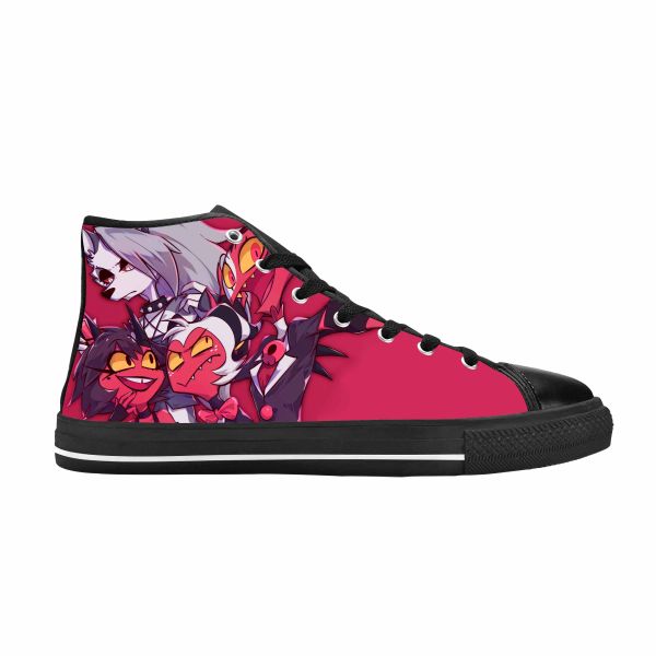 Sapatos Boss Anime Cartoon Manga Comic Cool Funny Helluva Casual Pano Sapatos Top High Top confortável respirável 3D Imprimir homens tênis Mulheres tênis