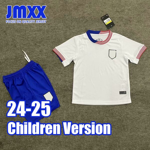 JMXX 24–25 USA Kinder-Fußballtrikot-Set, Kinderuniformen, Trikot, Fußballtrikot, 2024–2025, Oberteil und Shorts, Kinderversion
