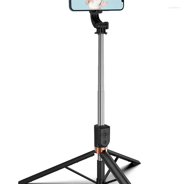 Statuette decorative Treppiede per selfie Stick Supporto per telefono anti-vibrazione per artefatto Pografia integrato con luce di riempimento in streaming live