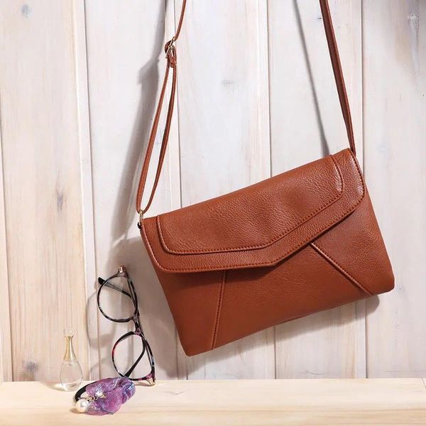 Umhängetaschen Für Frauen 2024 Vintage Leder Handtaschen Damen Party Umhängetasche Messenger Abdeckung Umschlag Tasche