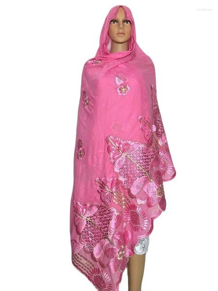 Roupas étnicas Estilos de Moda Muçulmana Hijabs Cachecol Turbantes Para Mulheres Xale Conjunto de Algodão Africano Femme Cabeça Envoltório Lenços 240x110cm Atacado