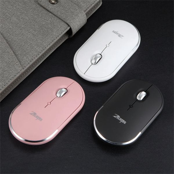 Mouse ZELOTES F11 Mouse wireless Bluetooth Dual Mode Mouse ricaricabile 2400 DPI 5 tasti Mouse per computer Mouse da gioco per PC Giochi portatili
