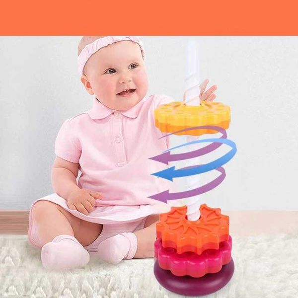 Sortieren, verschachteln, stapeln, Spielzeug, Regenbogenturm, 2023, neues, beliebtes Babyspielzeug, bunt, rotierend, groß, hochwertige Geschenke für Kinder, Jungen und Mädchen, 24323