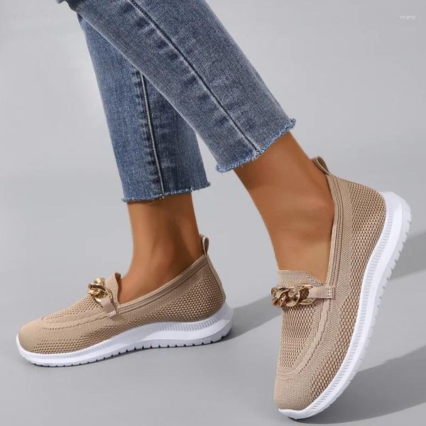 Flache Schuhe 693 Lässige Damen-Sneakers, bequem, stilvoll, leicht, langlebig, atmungsaktiv, Slip-on-Trend, klassische Frühlings-Sneakers für Damen