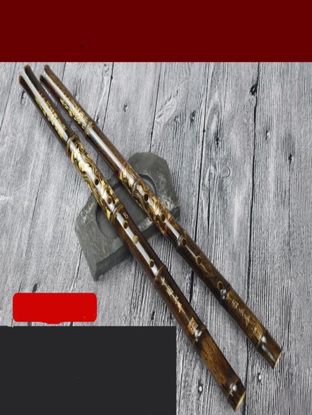 Flauto modello tradizionale cinese incisione principianti adulti flauto di bambù strumento 8 fori 6 fori Zizhu Xiao ingresso Xiao Xiao stu9404740