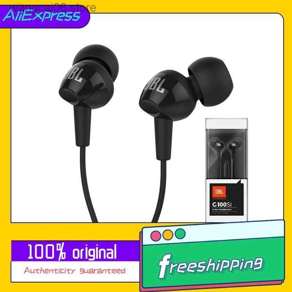 Handy-Ohrhörer C100SI 3,5 mm verkabelte Stereo-Ohrhörer Deep Bass Music Sports Headset Laufen Hörphone Freisprechanruf mit Mikrofon T240323