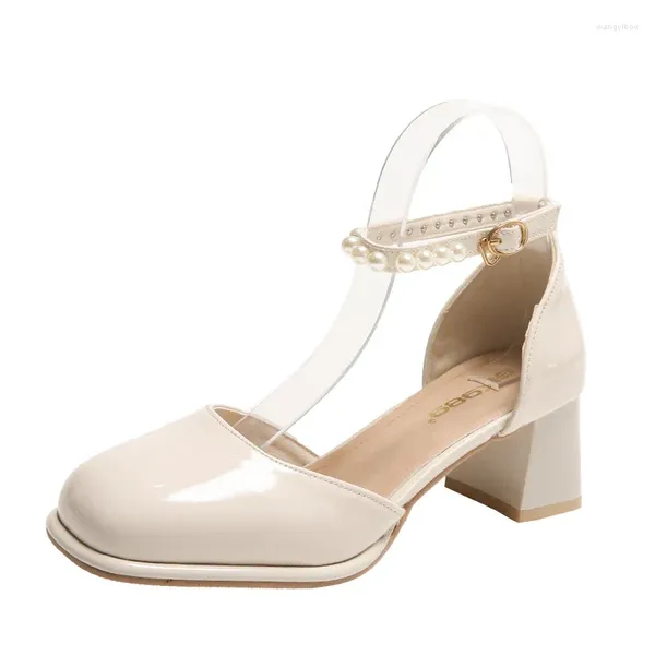 Kleid Schuhe Frauen Braut Hochzeit Weiße String Bead Ankle Strap Sandalen Zurück Bogen Pumps High Heels Sommer Sandalias Mujer