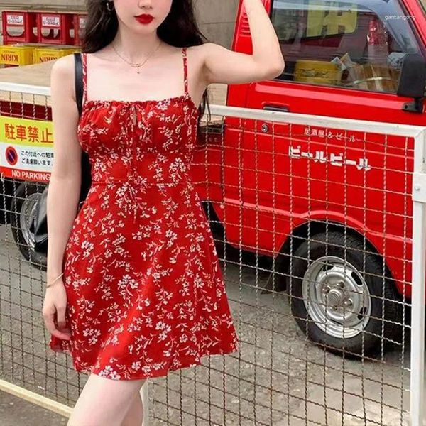Casual Kleider Koreanische Mode Kawaii Mini Kleid Frauen Harajuku Y2k Vintage Sommer Kleidung Streetwear Outfits