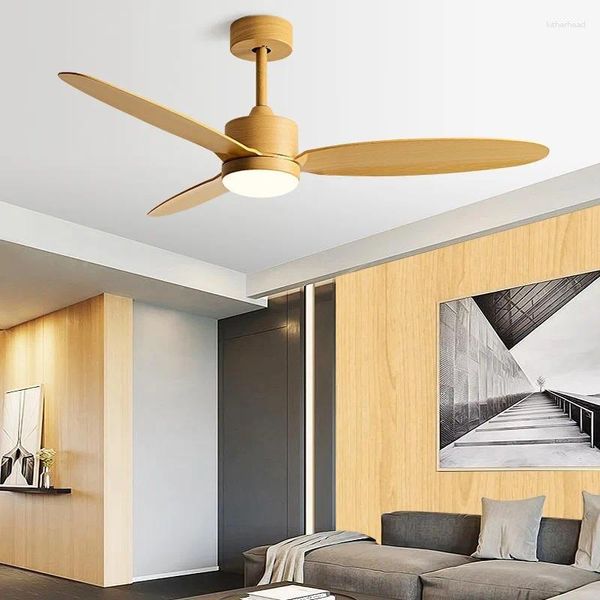 52inch Fan lambası Modern Basit DC Tavan Restoranı Oturma Odası Ev Kullanımı 110V 220V Uzaktan Kumanda Elektrik