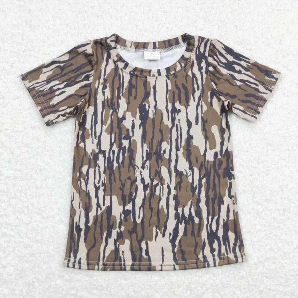 Kleidungssets Ankunft RTS Großhandel Kinder Kurzarm Tops Kleinkind Junge Sommer Camo Print T-Shirt Jungen T-Shirt Kinderkleidung