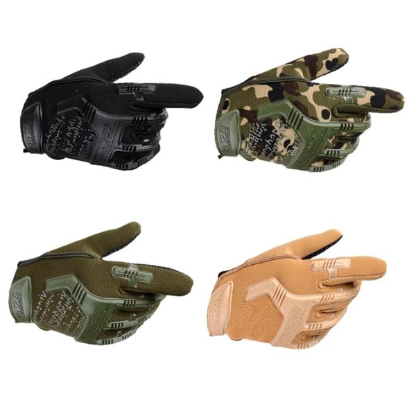 Тактические военные перчатки для пейнтбола, страйкбола, солдатские, боевые, полицейские, противоскользящие, велосипедные, с полным пальцем, перчатки, мужская одежда, перчатки