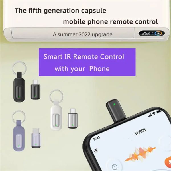 Controle Smartphone IR Controlador remoto Mini adaptador Smart App Controle