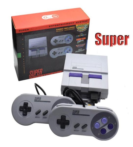 Портативные игровые плееры Выход Super HD для SNES Классический портативный видеоплеер в стиле ретро ТВ Мини-консоль Встроенные 21 с Двойные геймпады 27677266